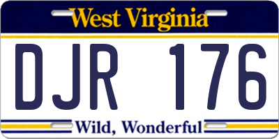 WV license plate DJR176