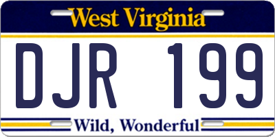 WV license plate DJR199