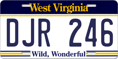 WV license plate DJR246