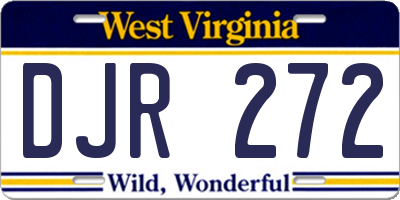 WV license plate DJR272