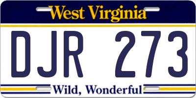 WV license plate DJR273