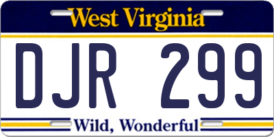 WV license plate DJR299
