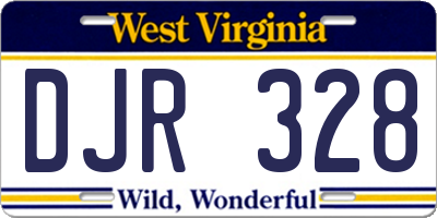 WV license plate DJR328