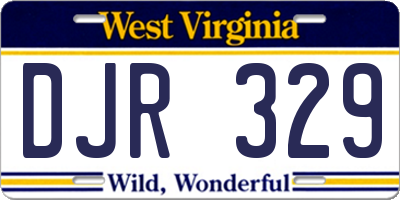 WV license plate DJR329