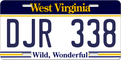 WV license plate DJR338