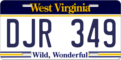 WV license plate DJR349