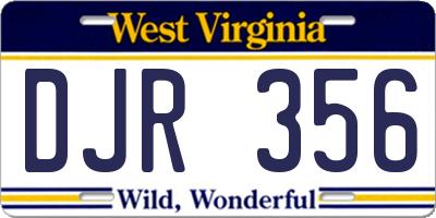 WV license plate DJR356