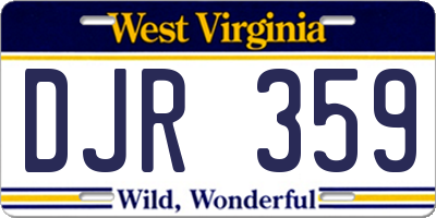 WV license plate DJR359