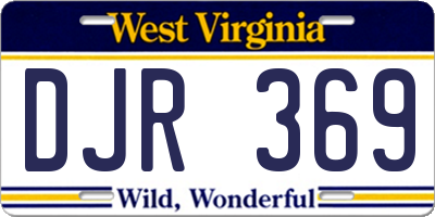 WV license plate DJR369