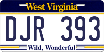 WV license plate DJR393