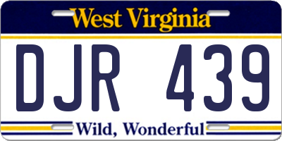 WV license plate DJR439
