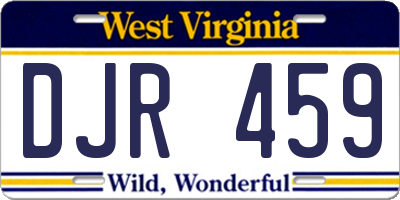 WV license plate DJR459