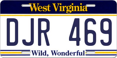 WV license plate DJR469