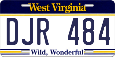 WV license plate DJR484