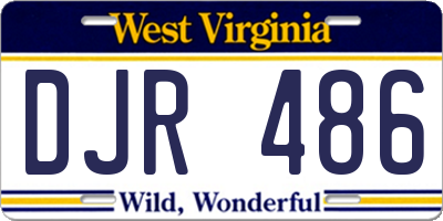 WV license plate DJR486