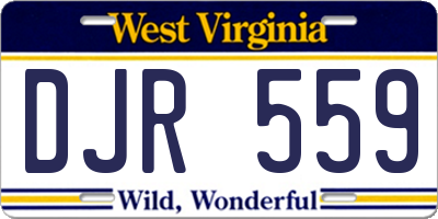 WV license plate DJR559