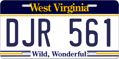 WV license plate DJR561