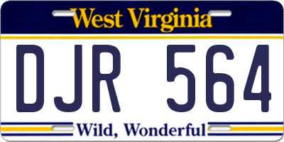 WV license plate DJR564
