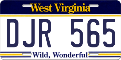 WV license plate DJR565