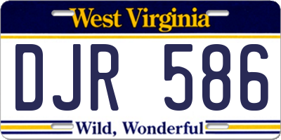 WV license plate DJR586