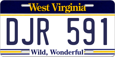 WV license plate DJR591
