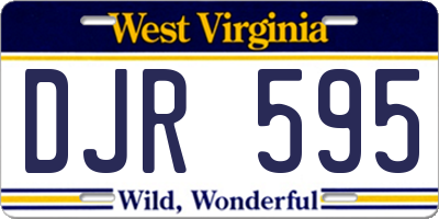WV license plate DJR595