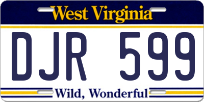 WV license plate DJR599