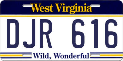 WV license plate DJR616