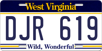WV license plate DJR619