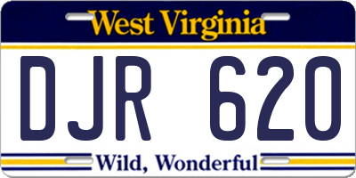 WV license plate DJR620