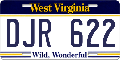 WV license plate DJR622
