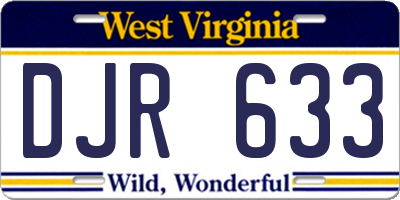 WV license plate DJR633
