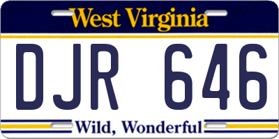 WV license plate DJR646