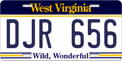 WV license plate DJR656