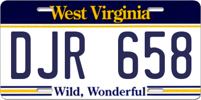 WV license plate DJR658