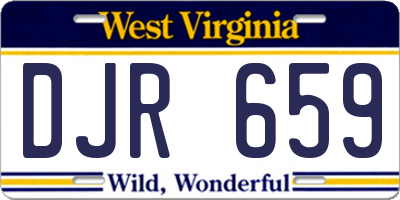 WV license plate DJR659