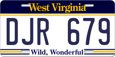 WV license plate DJR679
