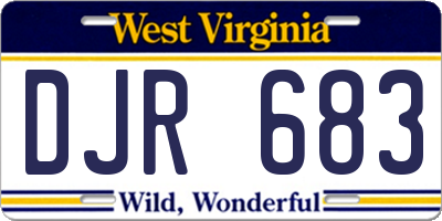 WV license plate DJR683