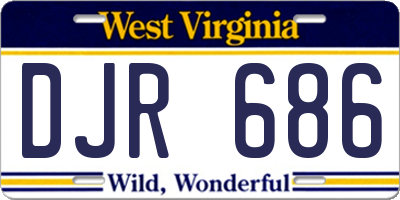 WV license plate DJR686