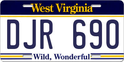 WV license plate DJR690