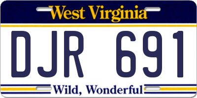 WV license plate DJR691