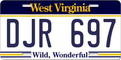 WV license plate DJR697