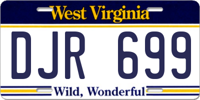WV license plate DJR699