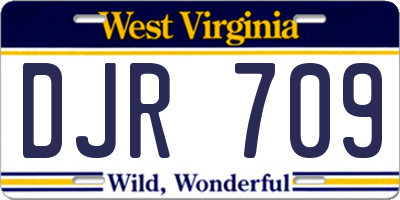 WV license plate DJR709