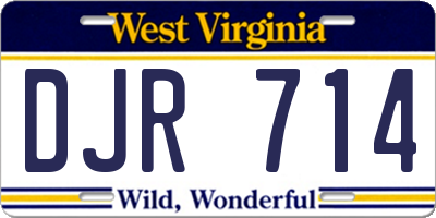 WV license plate DJR714
