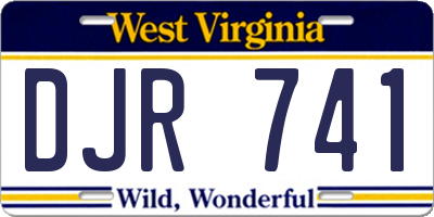 WV license plate DJR741