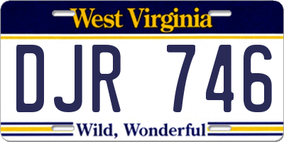 WV license plate DJR746