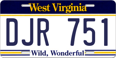 WV license plate DJR751