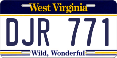 WV license plate DJR771