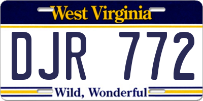 WV license plate DJR772